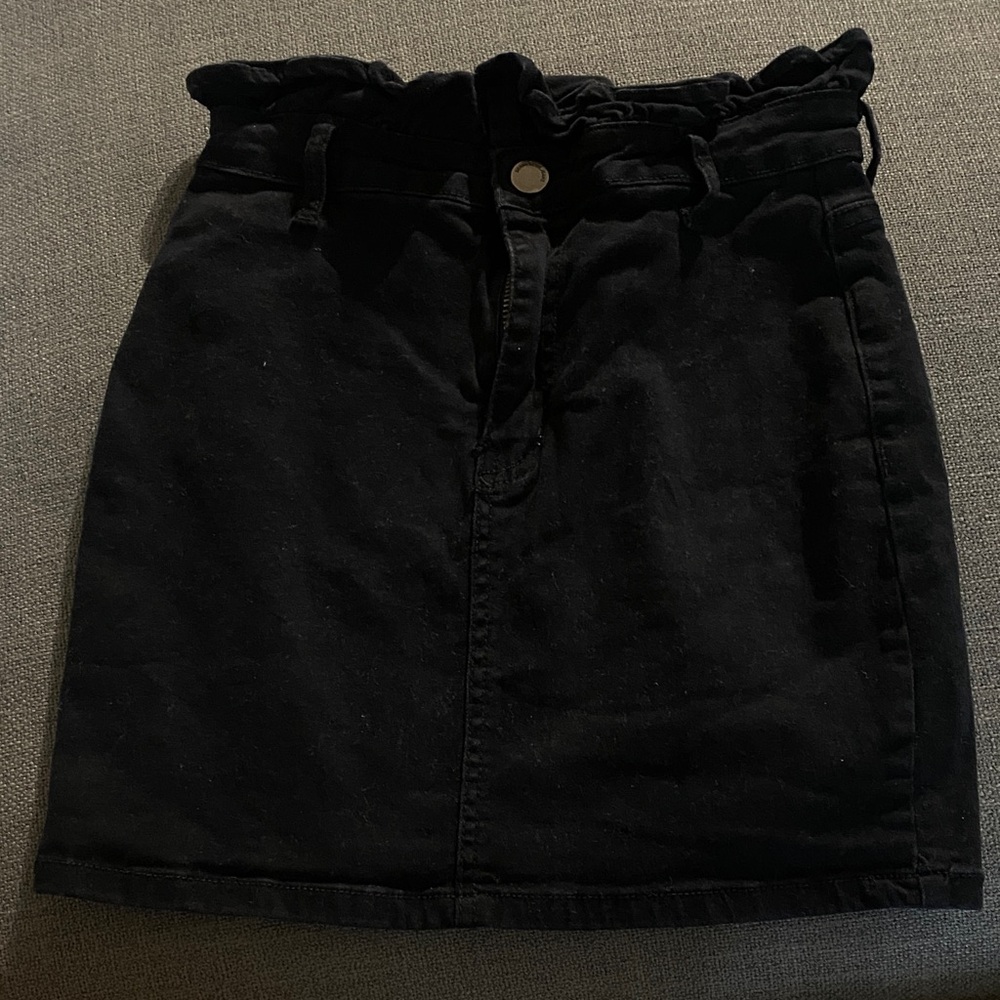 Black Denim Skirt